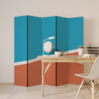 VOLLEYBALL TIME 5-Panel Room Divider