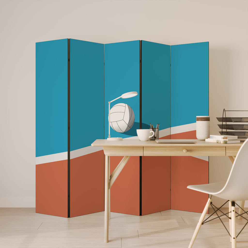 Paravent décoratif à 5 panneaux VOLLEYBALL TIME