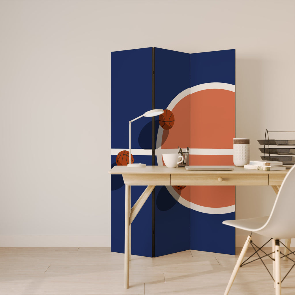 Paravent décoratif à 3 panneaux DÉFI DE BASKETBALL