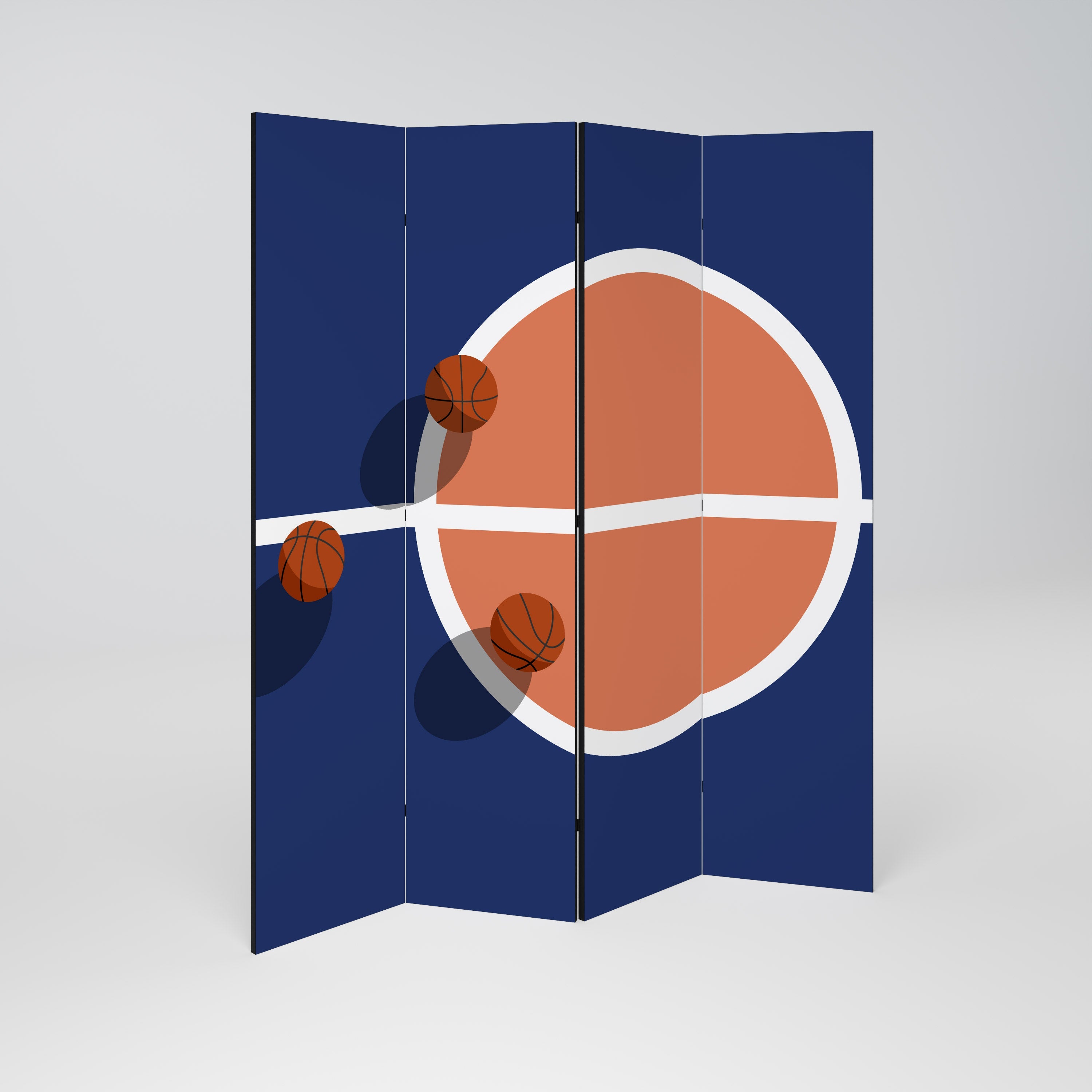 Paravent décoratif à 4 panneaux DÉFI DE BASKETBALL