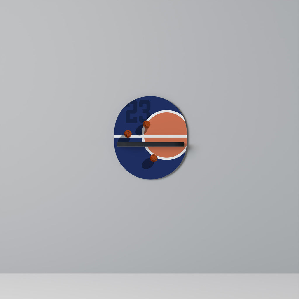 Étagère d'art ovale FAMOUS NUMBER 23 en finition noire