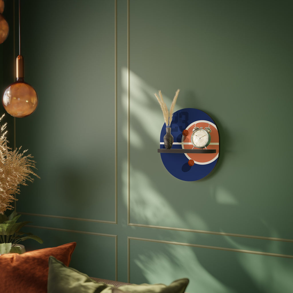 Étagère d'art ovale FAMOUS NUMBER 23 en finition noire