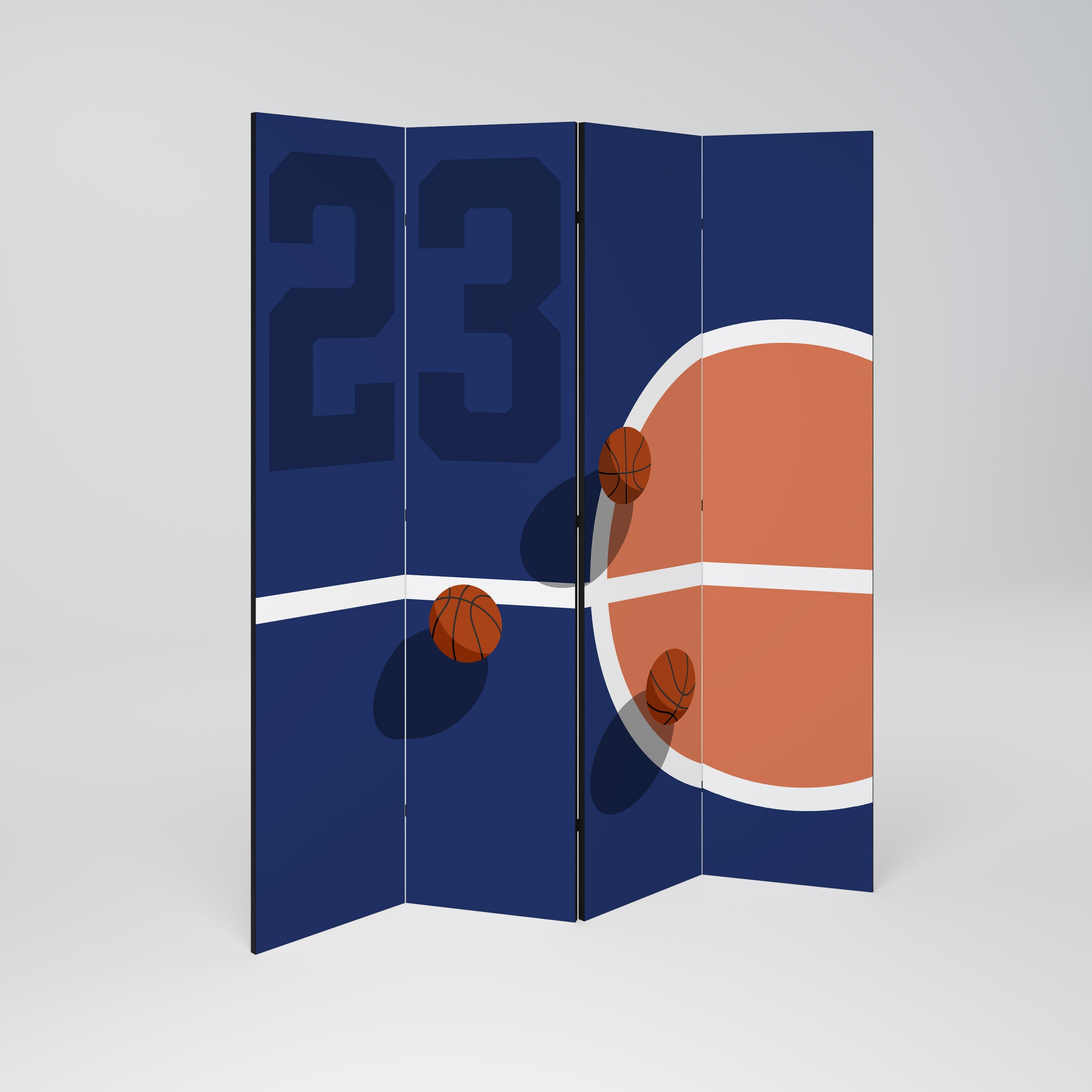 Cloison décorative à 4 panneaux FAMOUS NUMBER 23