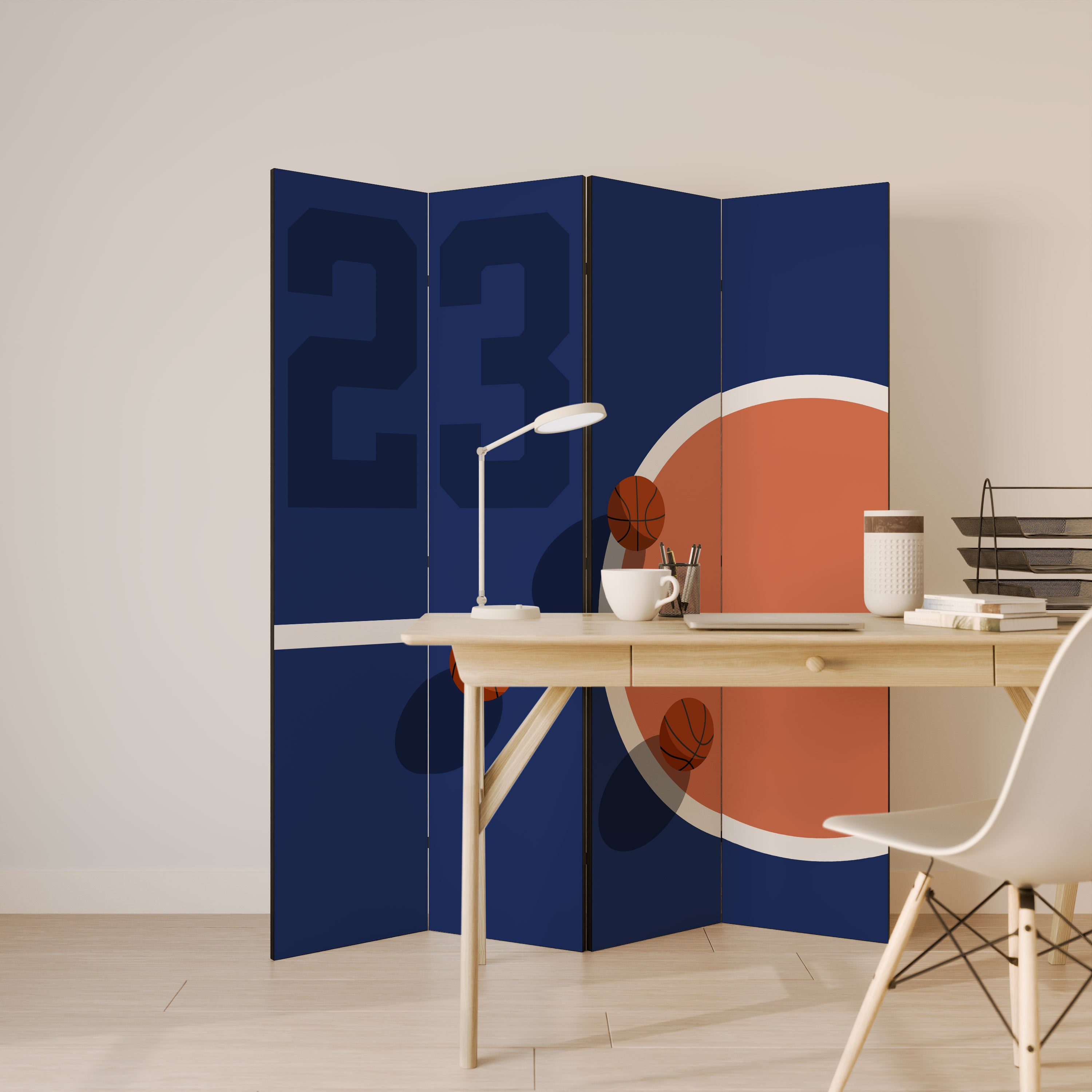 FAMOUS NUMBER 23 4-Panel Room Divider