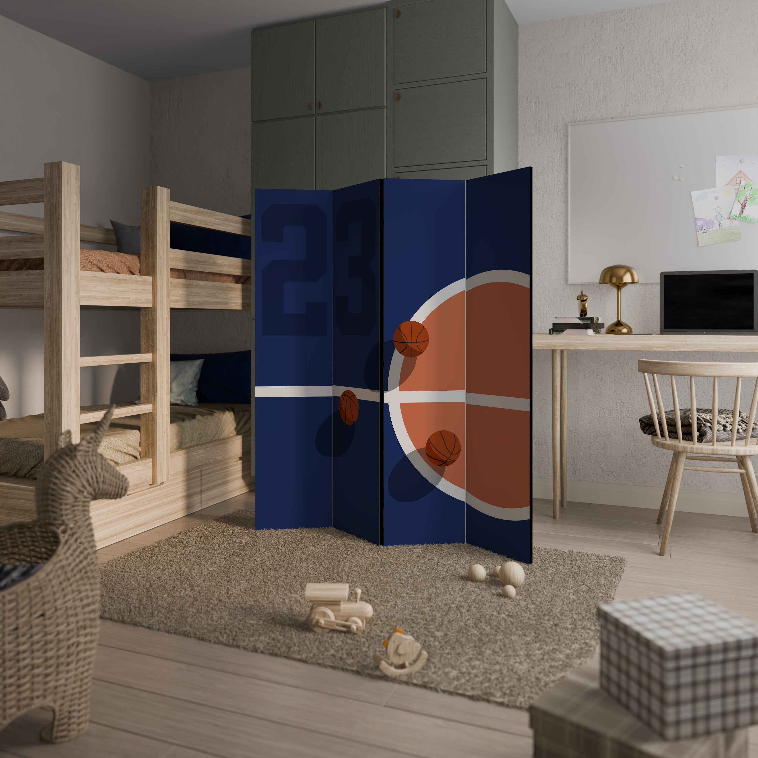 FAMOUS NUMBER 23 4-Panel Room Divider