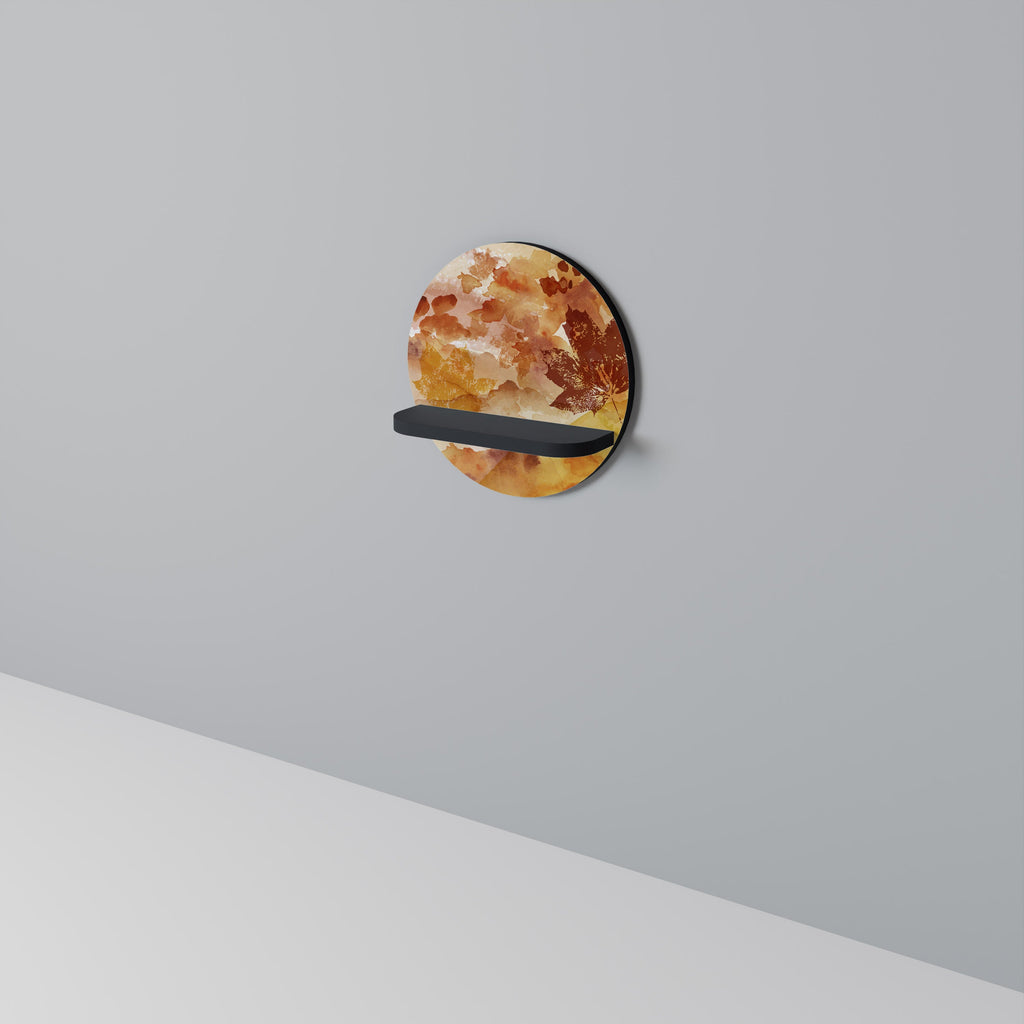 Étagère ronde TRACES OF AUTUMN en finition noire