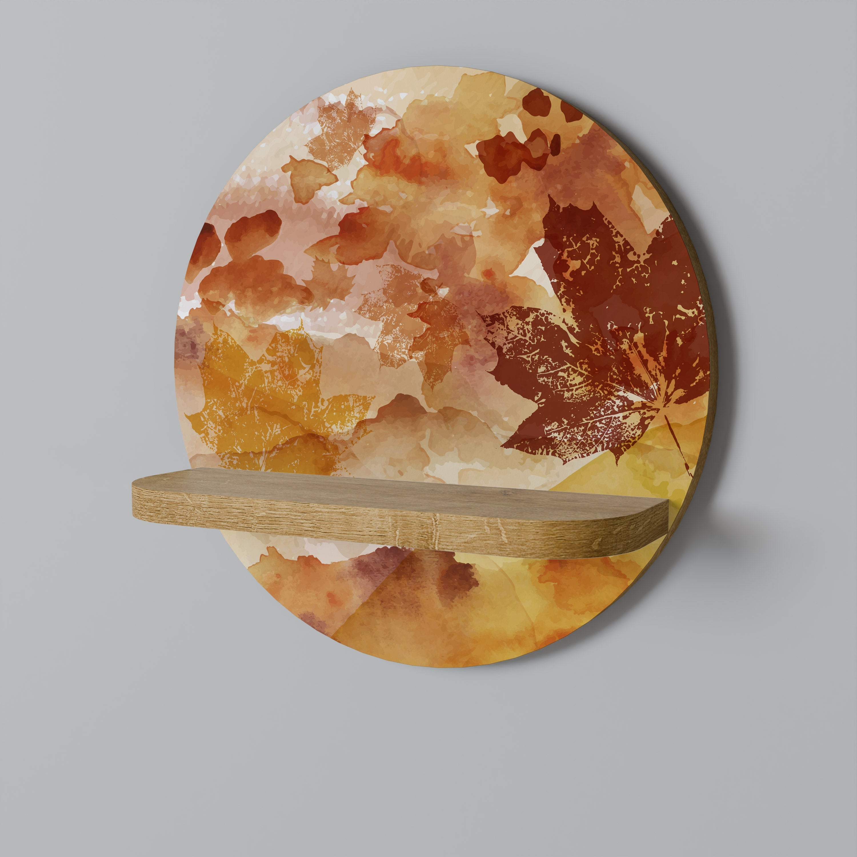 Étagère ronde effet chêne TRACES OF AUTUMN