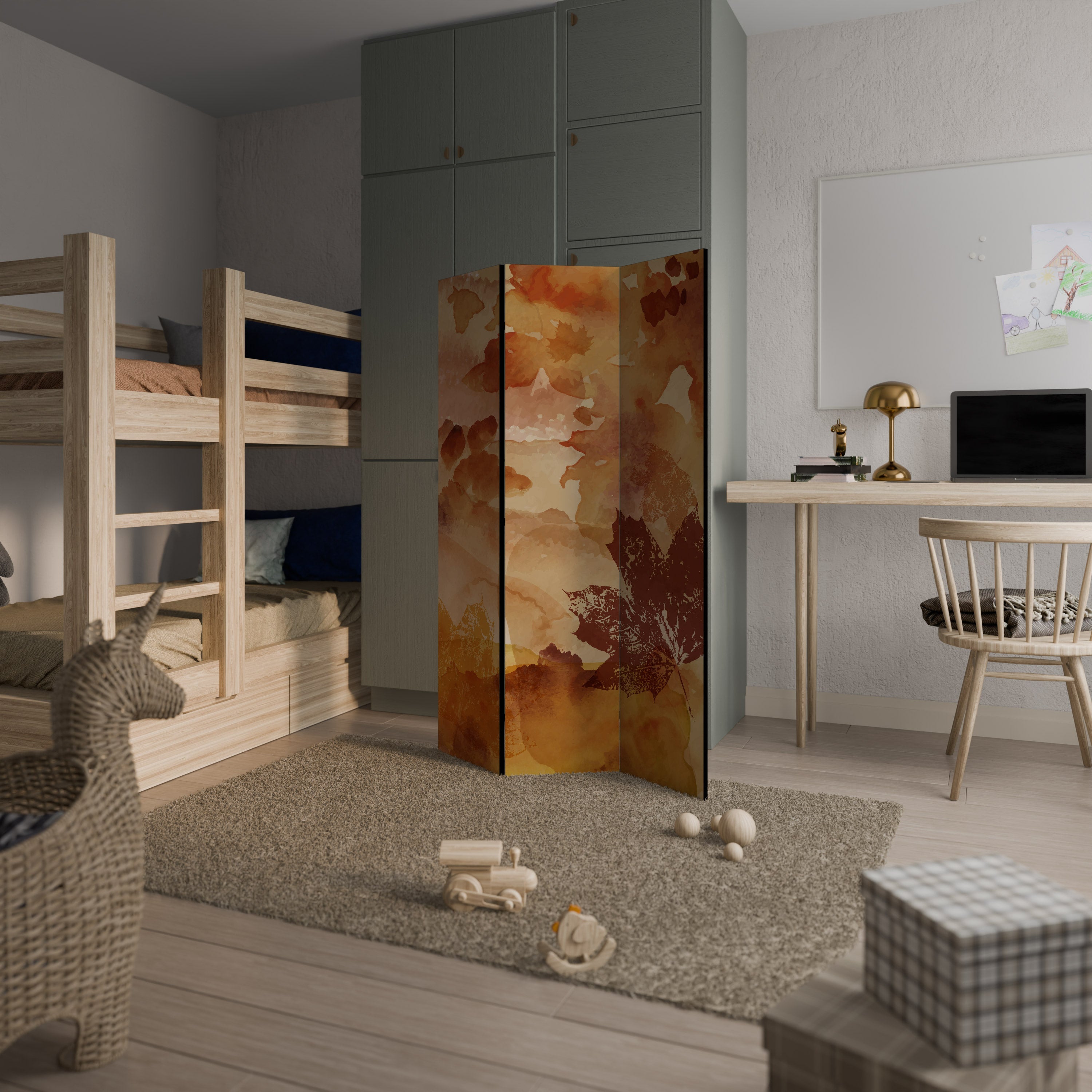 Paravent décoratif à 3 panneaux TRACES OF AUTUMN