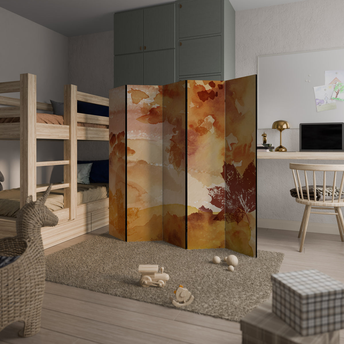 TRACES OF AUTUMN 5-Panel Room Divider