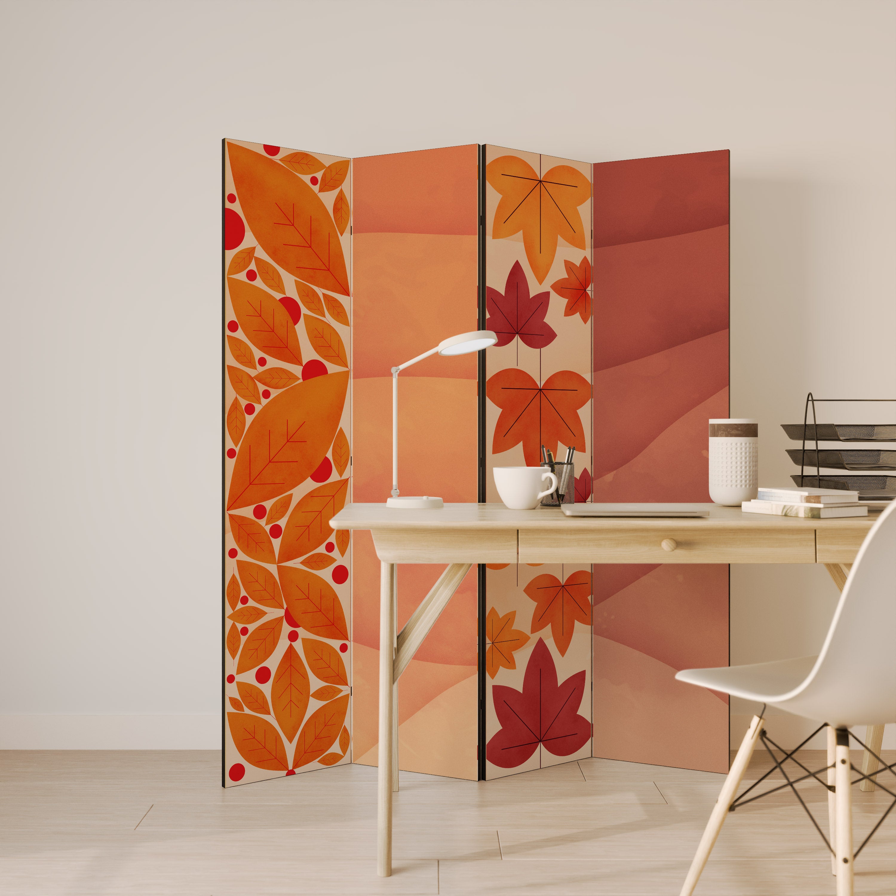 VIBRANT FALL FOLIAGE 4-Panel Room Divider
