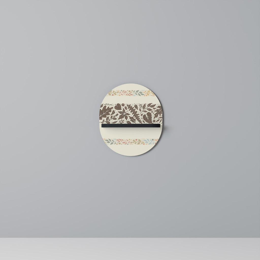 Étagère d'art ovale FOLIAGE ROWS en finition noire