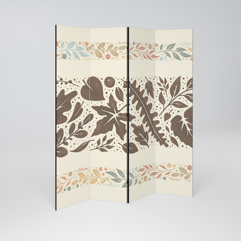 Séparateur de pièce décoratif à 4 panneaux FOLIAGE ROWS