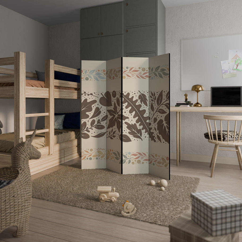 Séparateur de pièce décoratif à 4 panneaux FOLIAGE ROWS