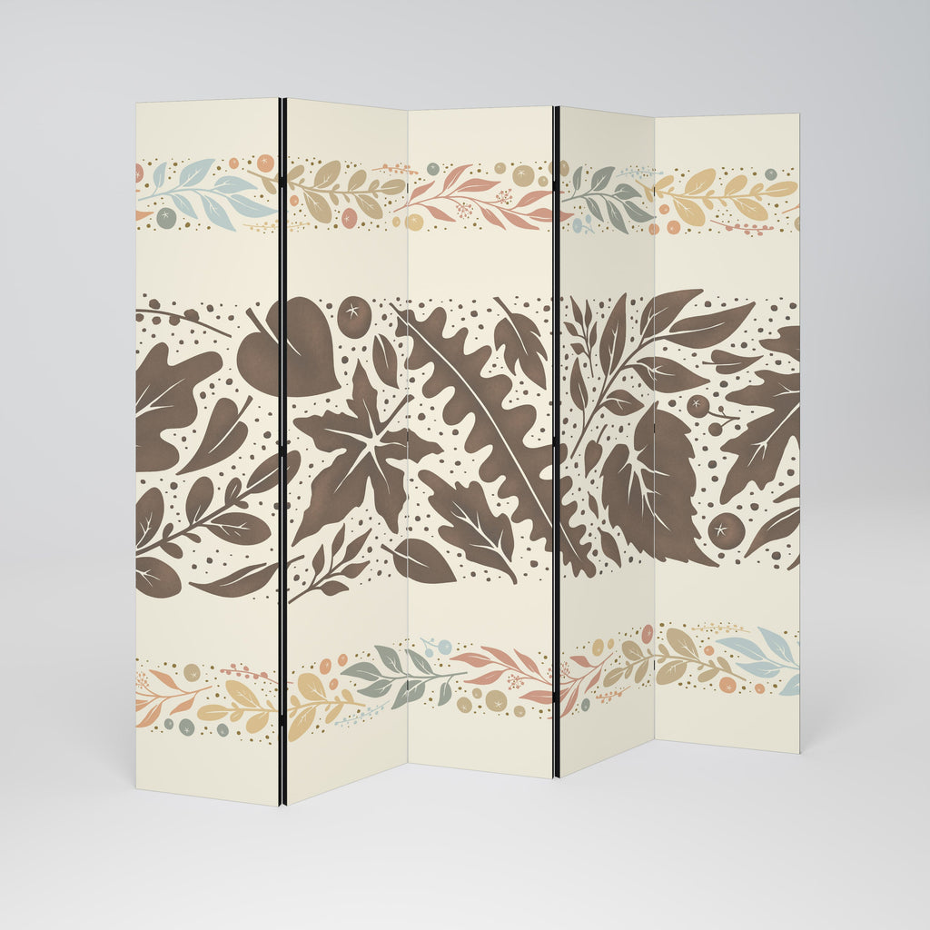 Séparateur de pièce décoratif à 5 panneaux FOLIAGE ROWS