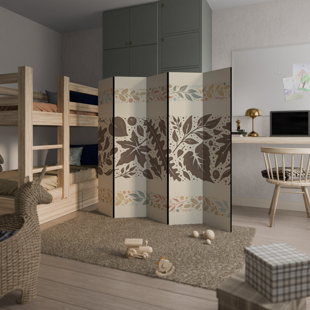 Séparateur de pièce décoratif à 5 panneaux FOLIAGE ROWS