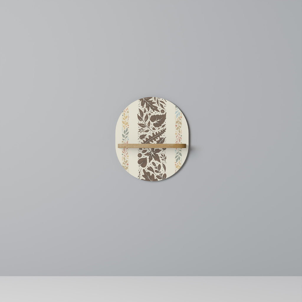 Étagère d'art ovale FOLIAGE TALES effet chêne