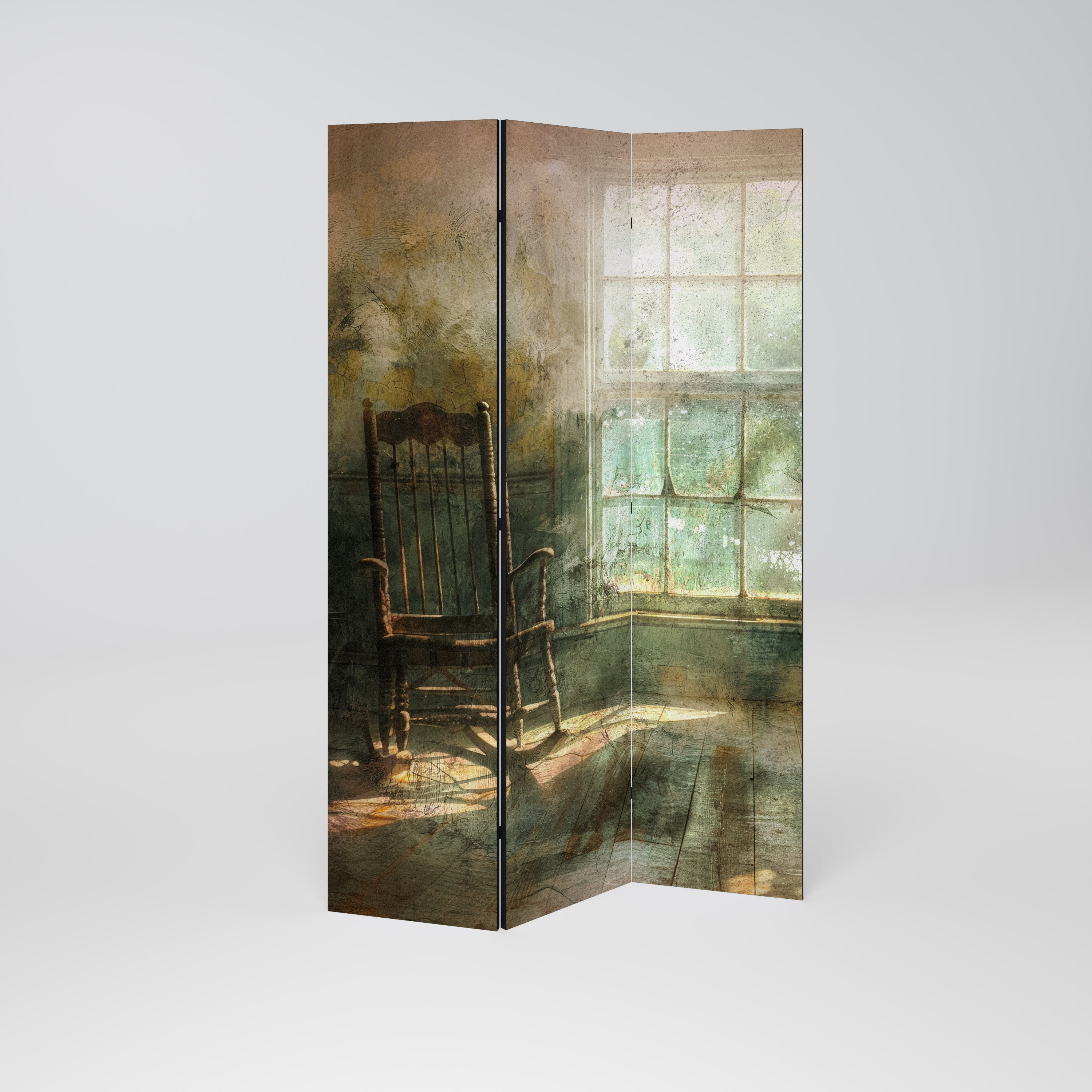 SUNLIT STILLNESS 3-Panel Room Divider