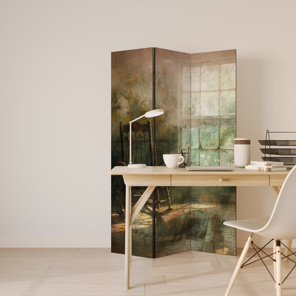 SUNLIT STILLNESS Decorative 3-Panel Room Divider