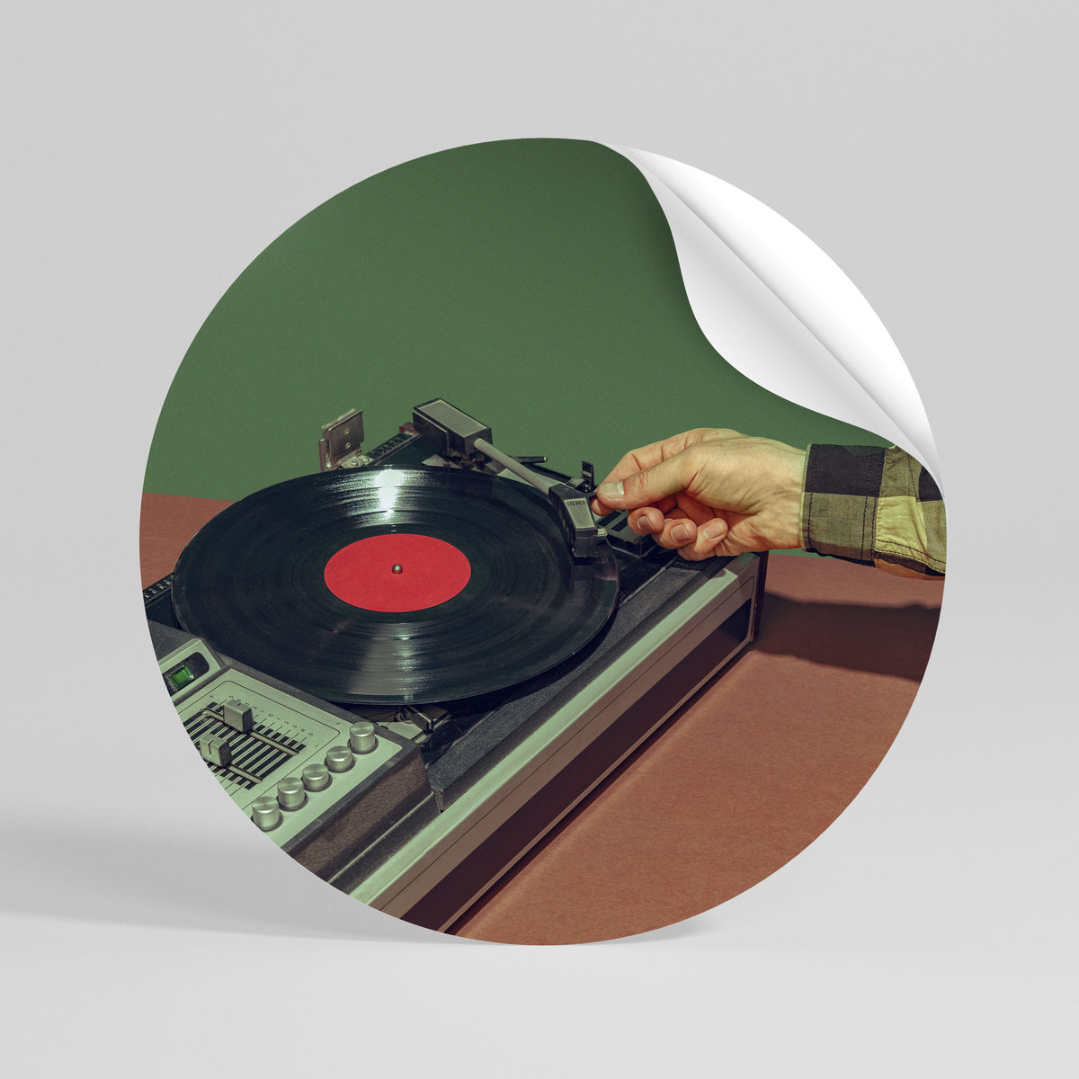 UNIQUE SOUNDS Peel and Stick Round Sticker