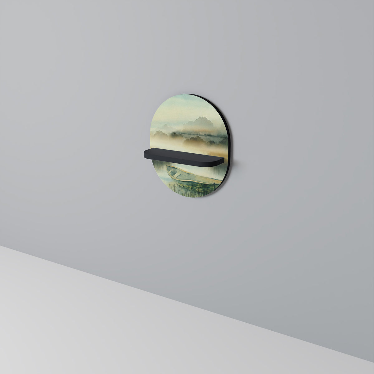 MORNING BY THE LAKE Art Shelf