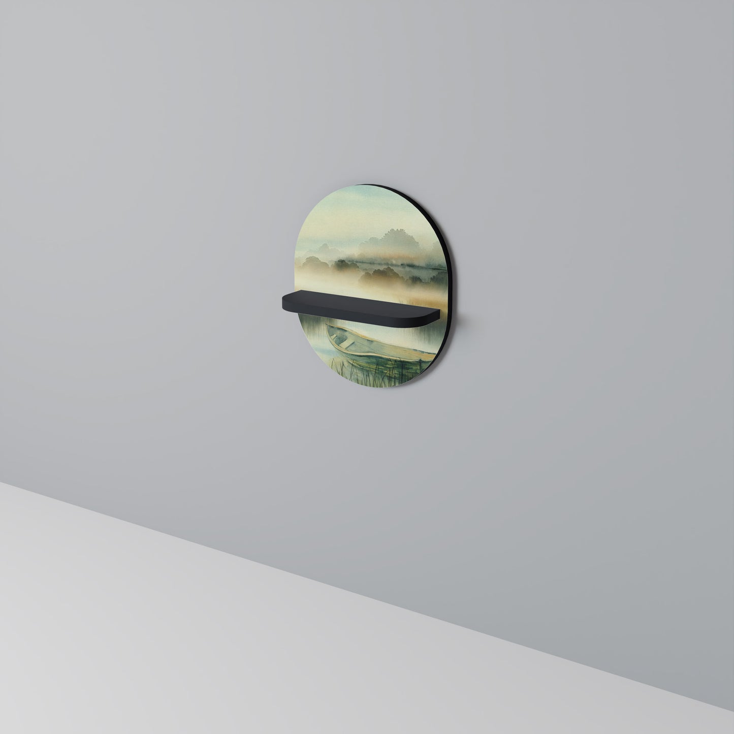 MORNING BY THE LAKE Art Shelf