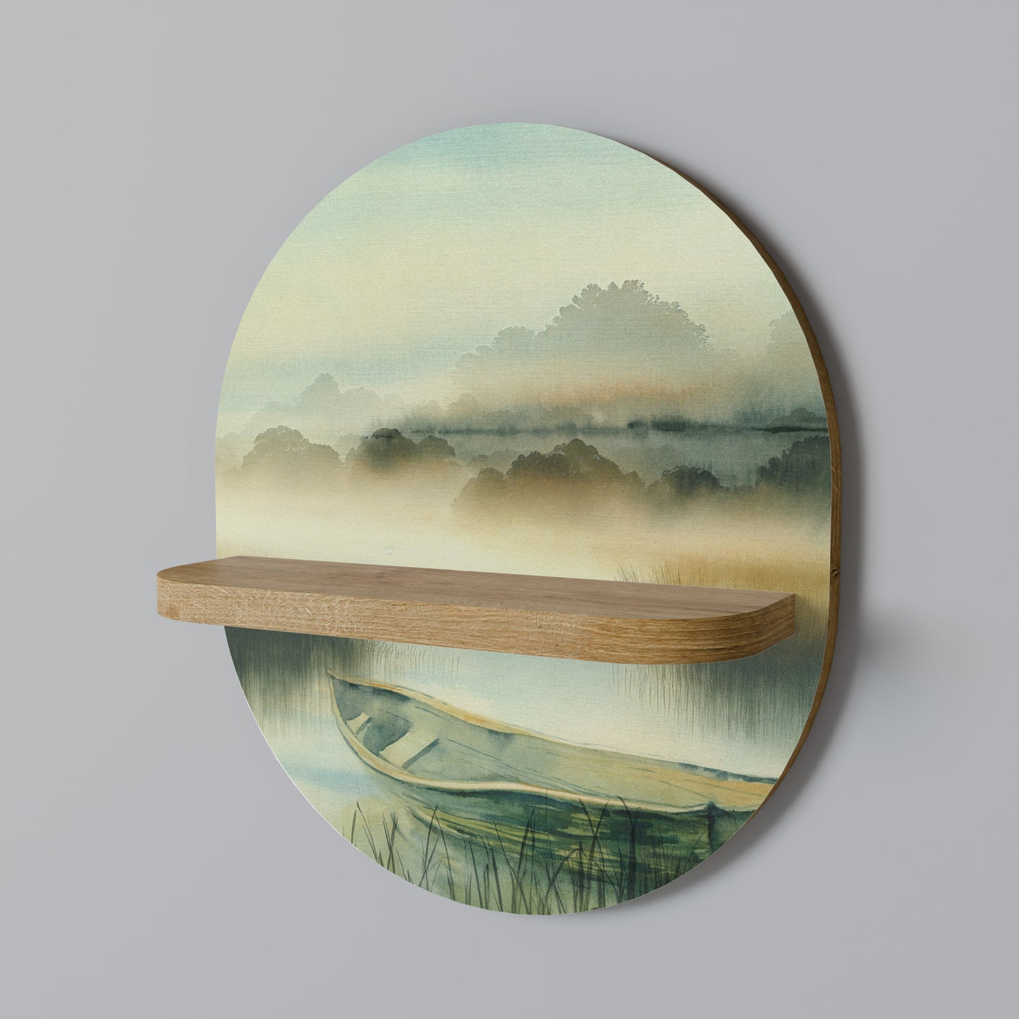 MORNING BY THE LAKE Art Shelf