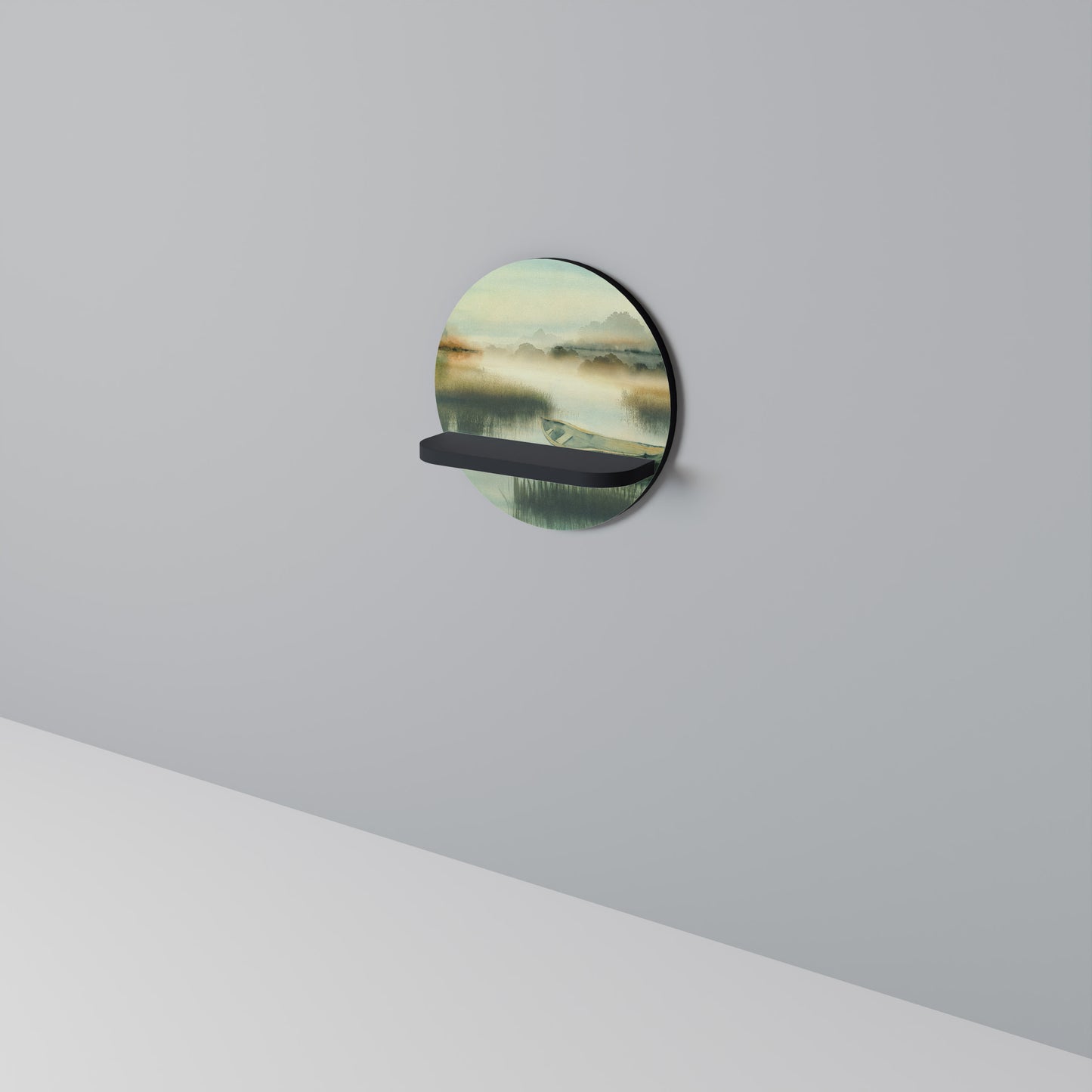 MORNING BY THE LAKE Art Shelf