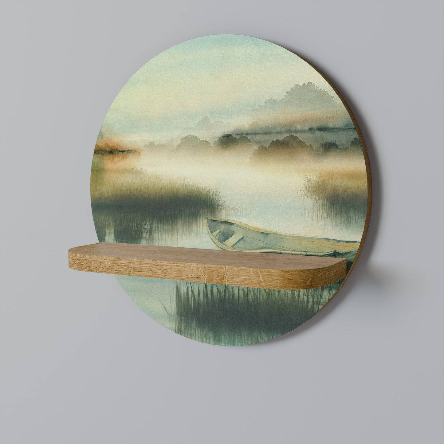 MORNING BY THE LAKE Art Shelf