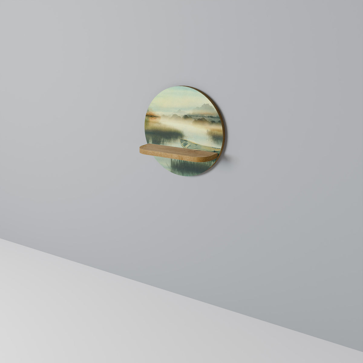 MORNING BY THE LAKE Art Shelf