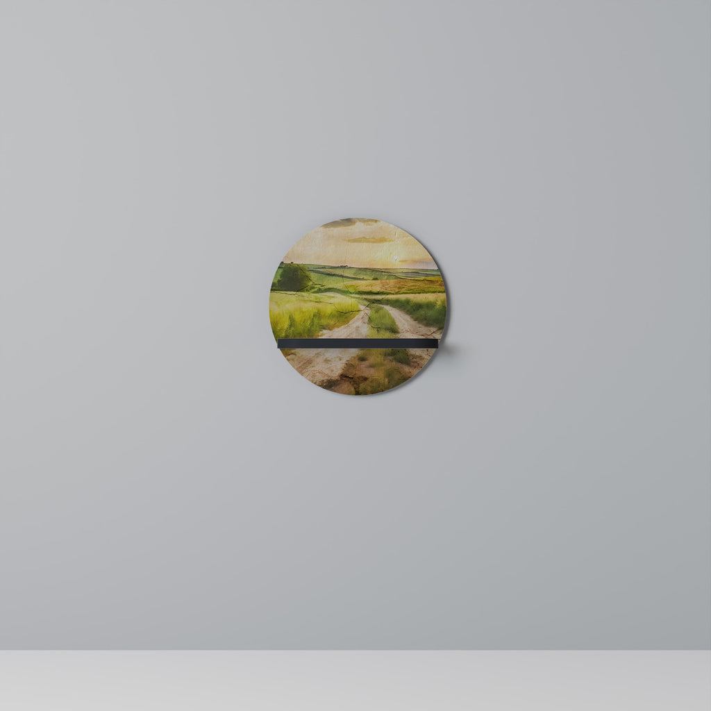 Étagère ronde SUNSET PATH en finition noire