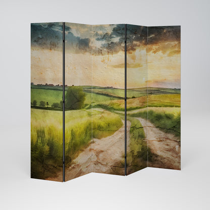 SUNSET PATH 5-Panel Room Divider
