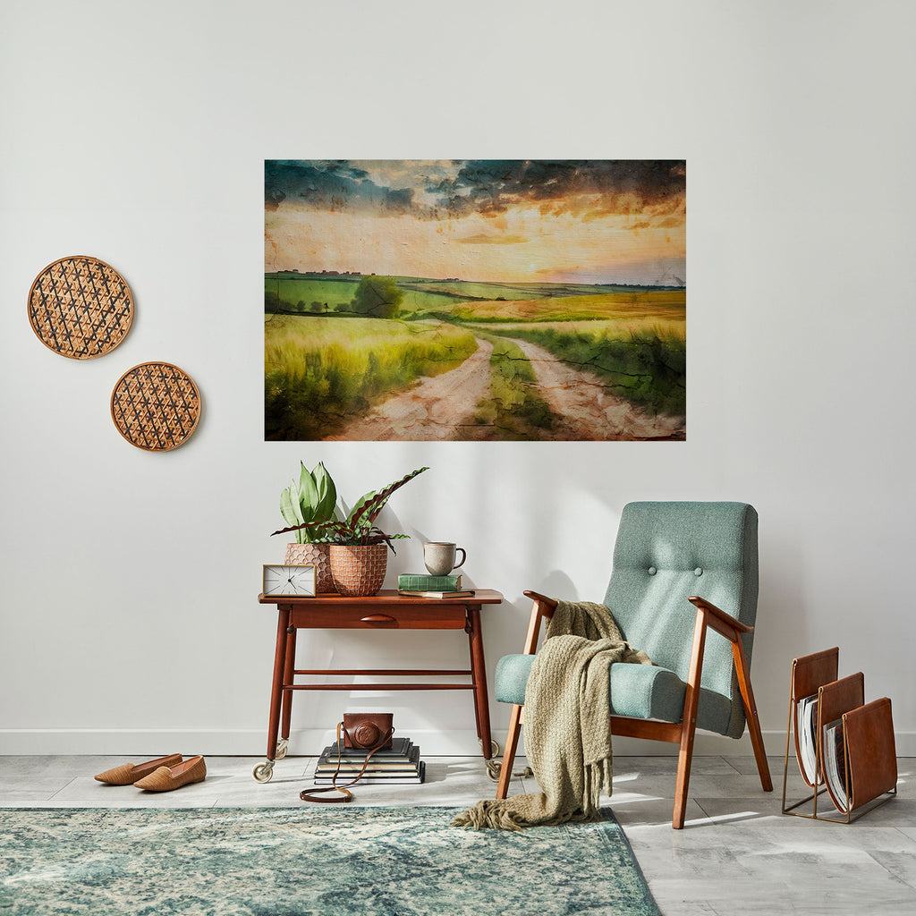 Affiche horizontale autocollante SUNSET PATH