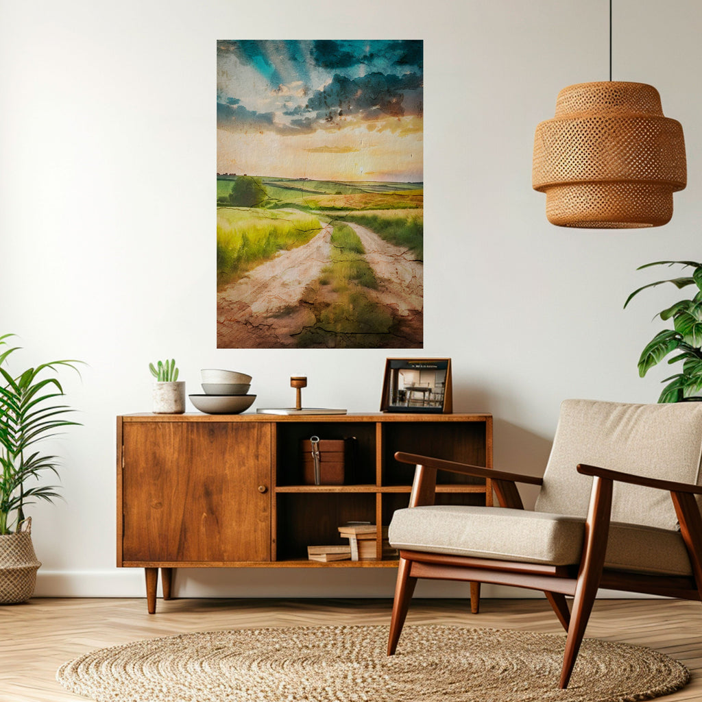 Affiche verticale autocollante SUNSET PATH