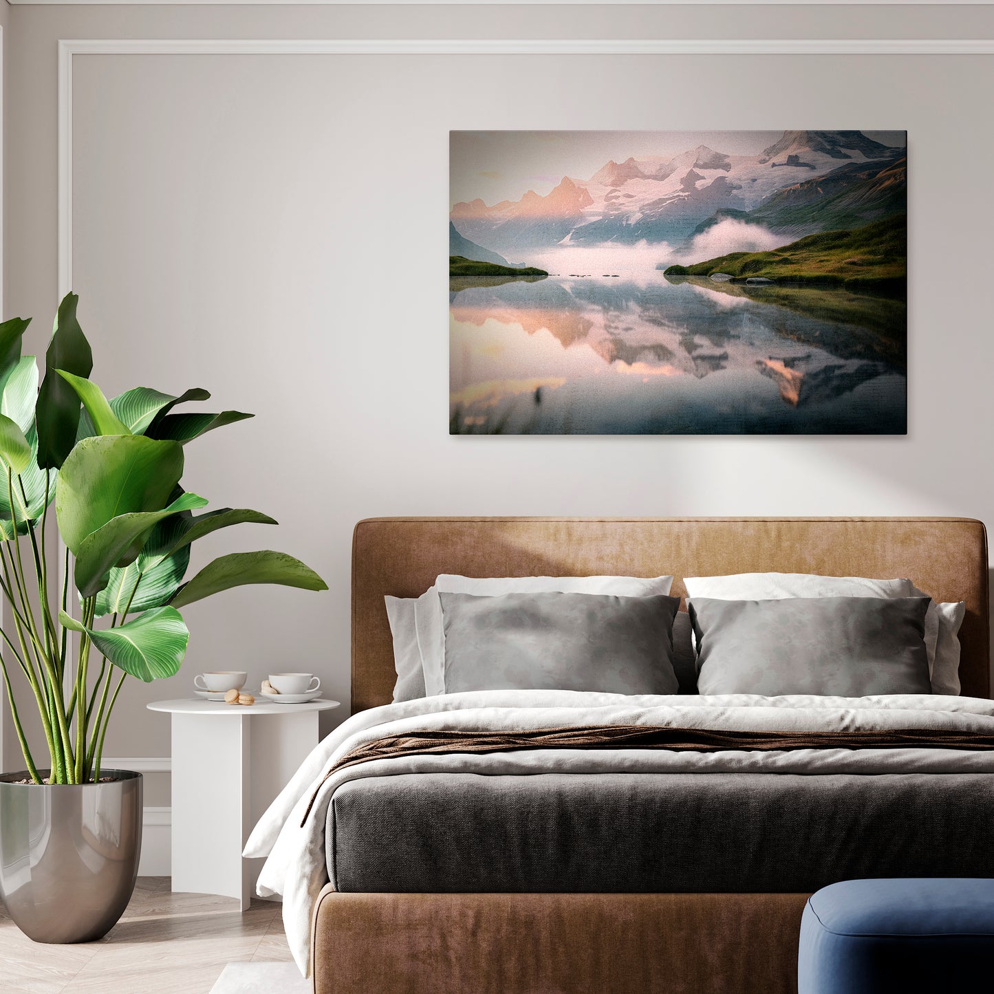 FOGGY HORIZON Horizontal Canvas Print