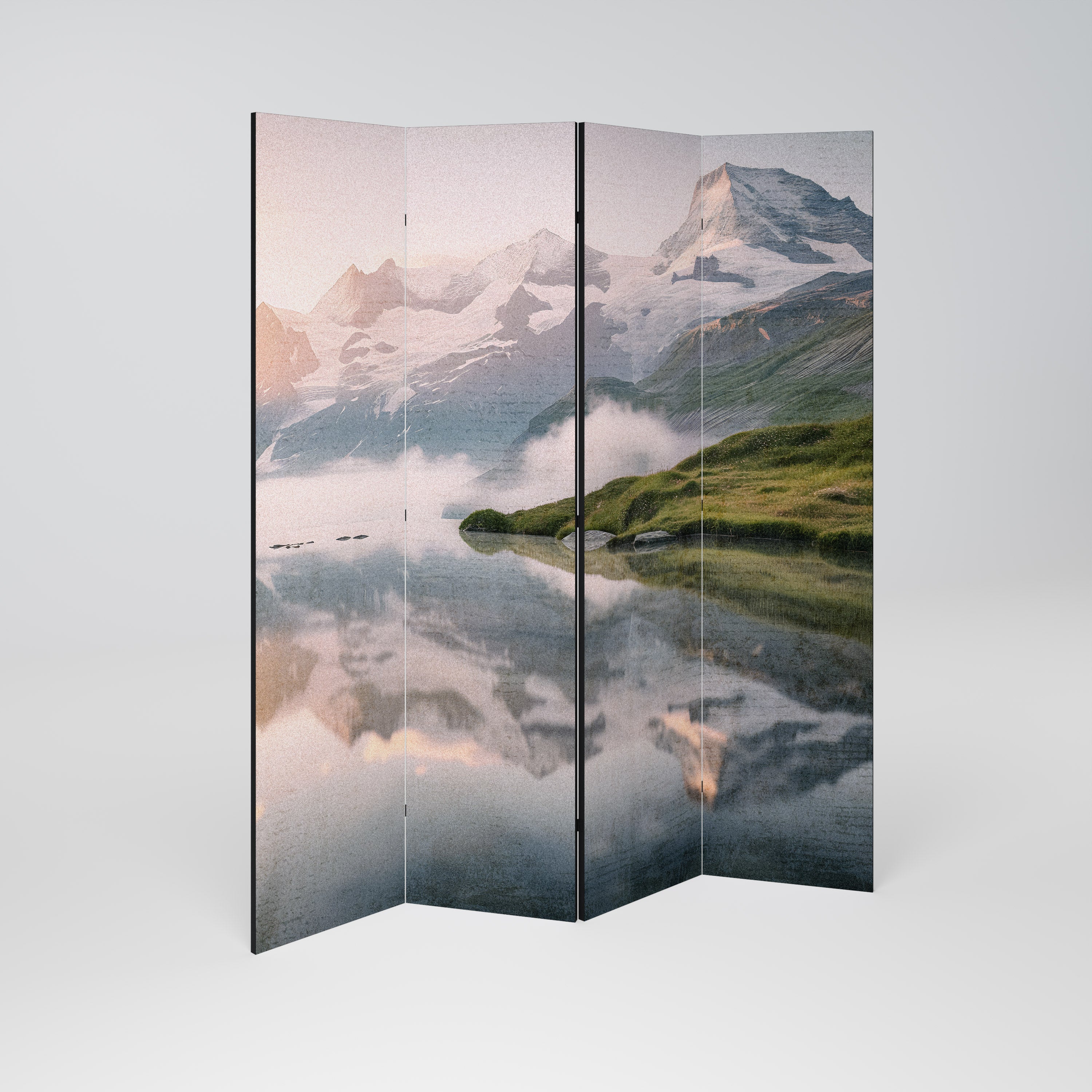Paravent décoratif à 4 panneaux FOGGY HORIZON