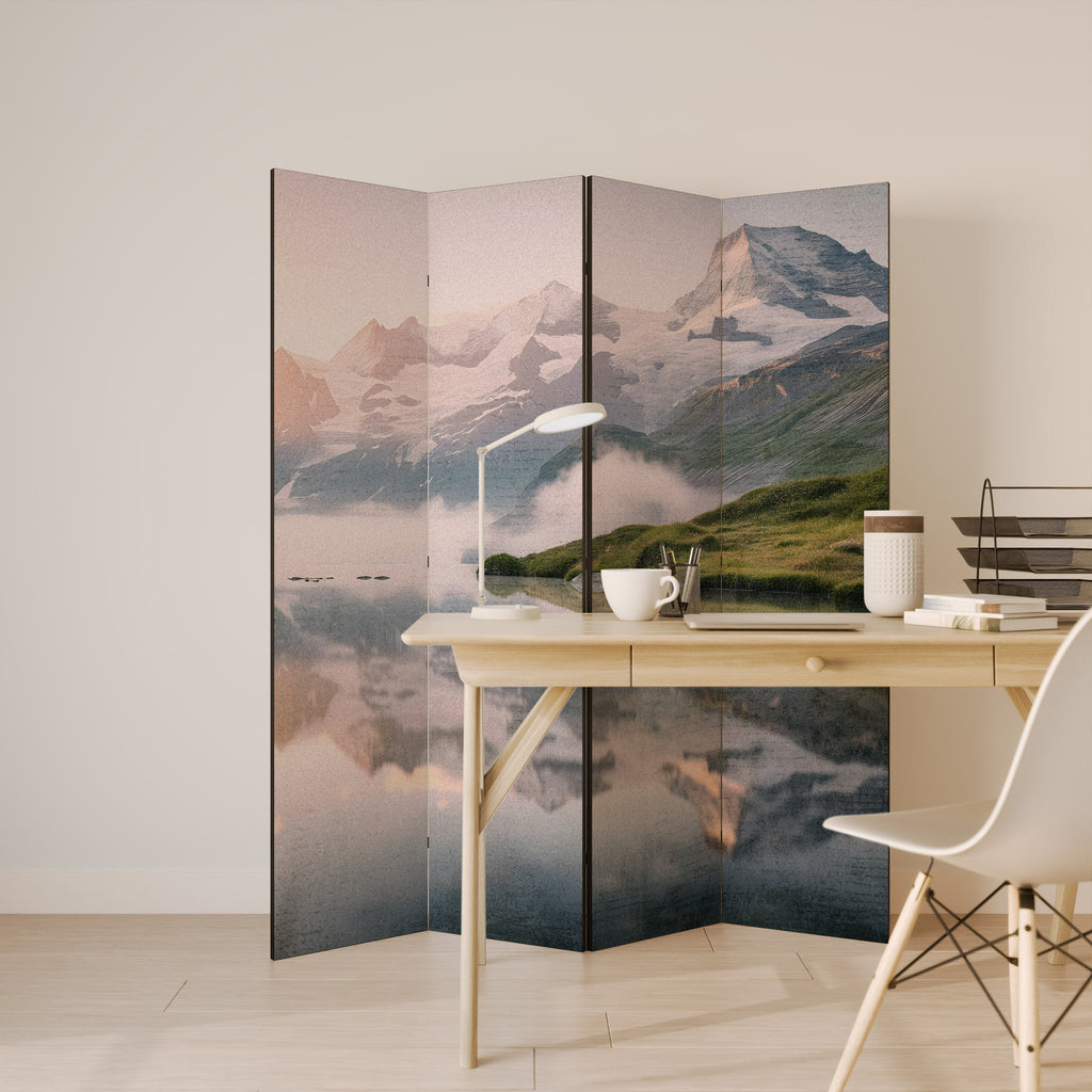 Paravent décoratif à 4 panneaux FOGGY HORIZON