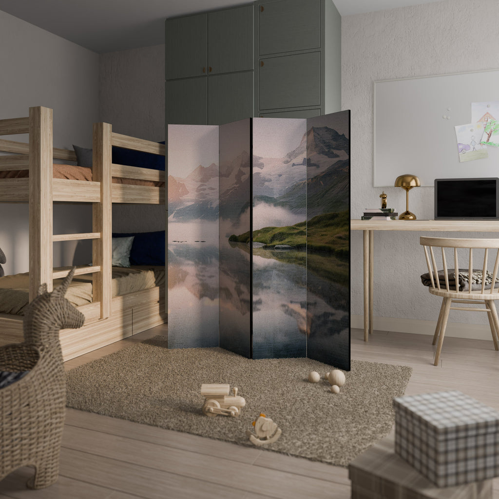 Paravent décoratif à 4 panneaux FOGGY HORIZON