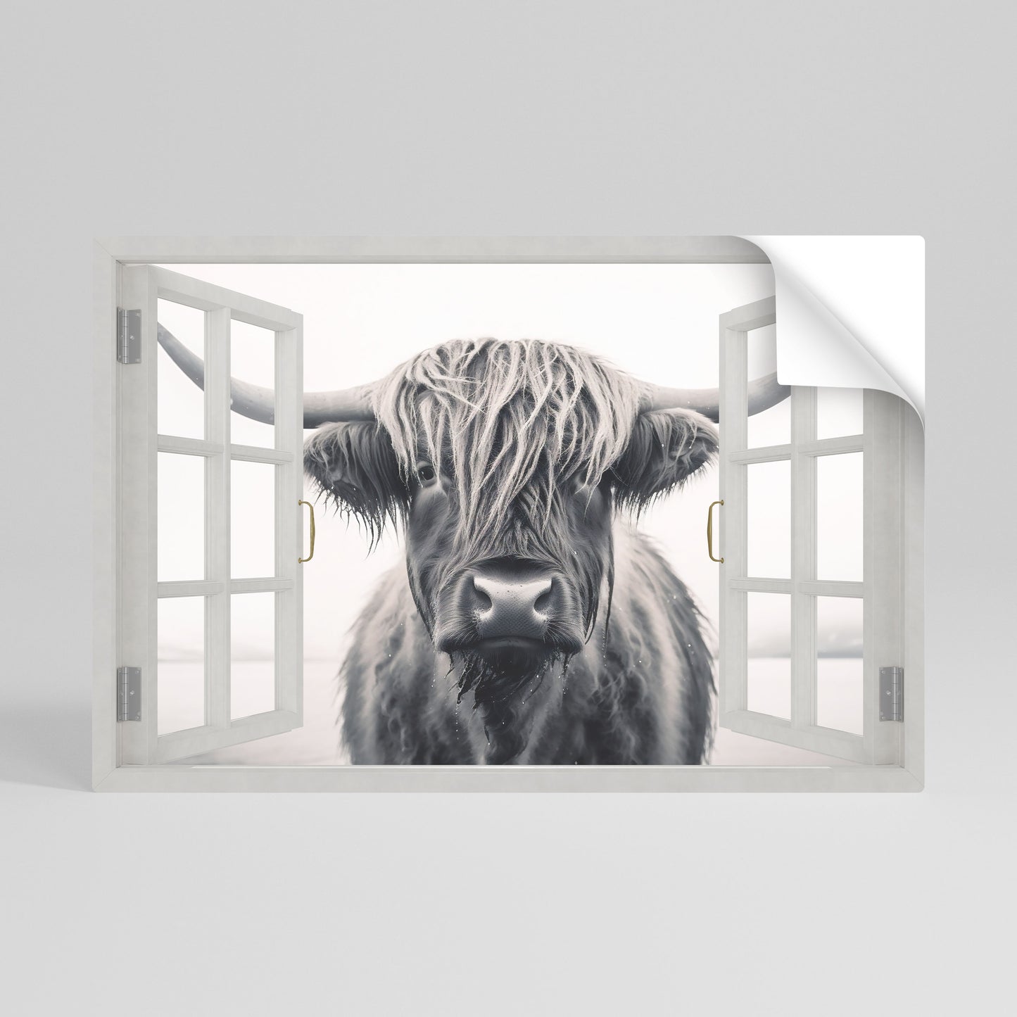 WILDLY WINDOWED VIEWS Peel and Stick Horizontal Poster