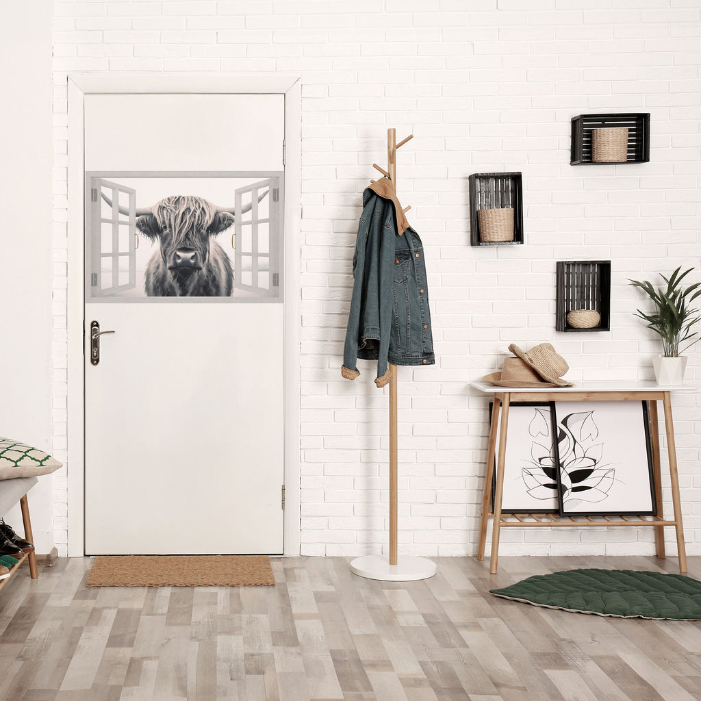 Affiche horizontale autocollante avec vues panoramiques sur les fenêtres