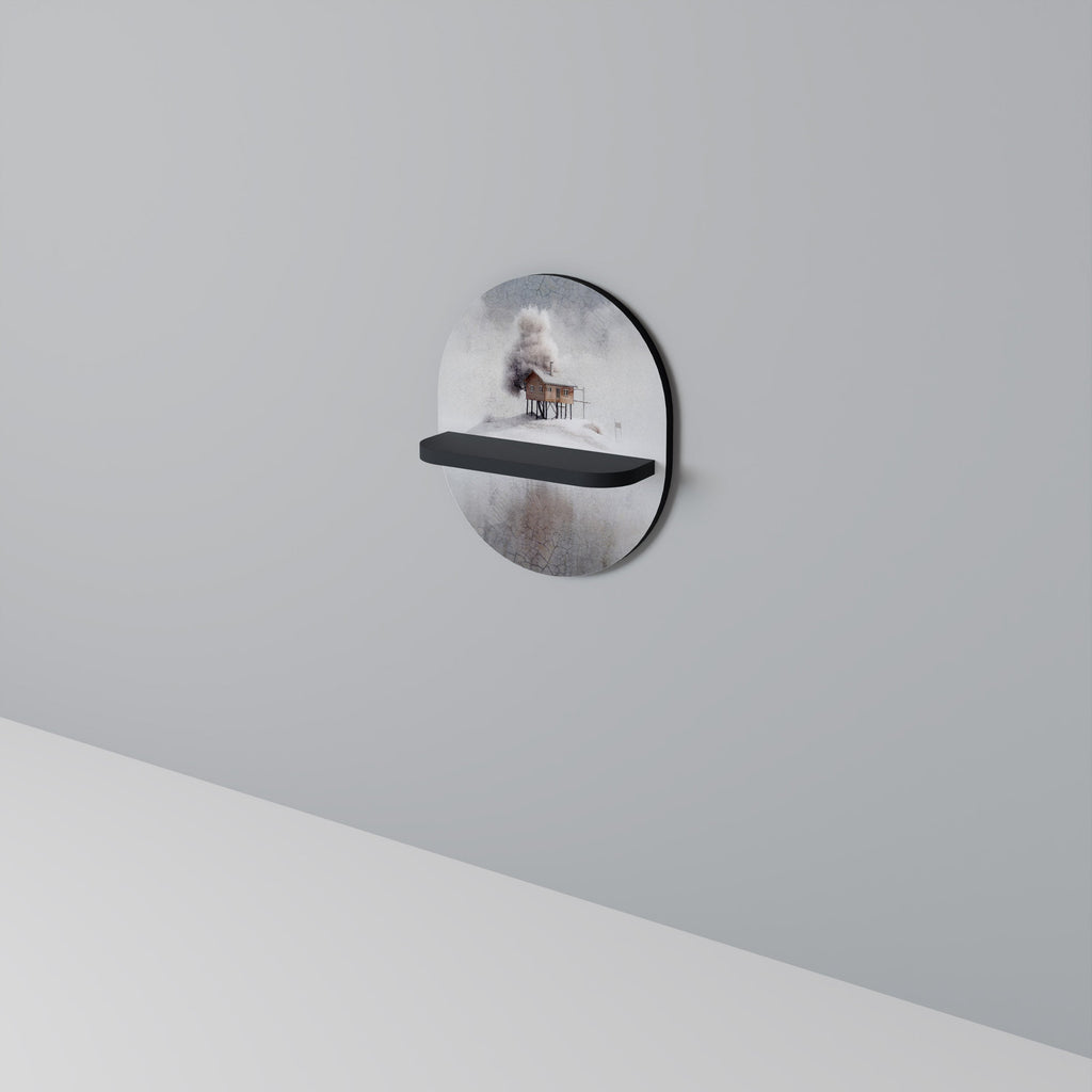 Étagère d'art ovale SILENT CABIN en finition noire