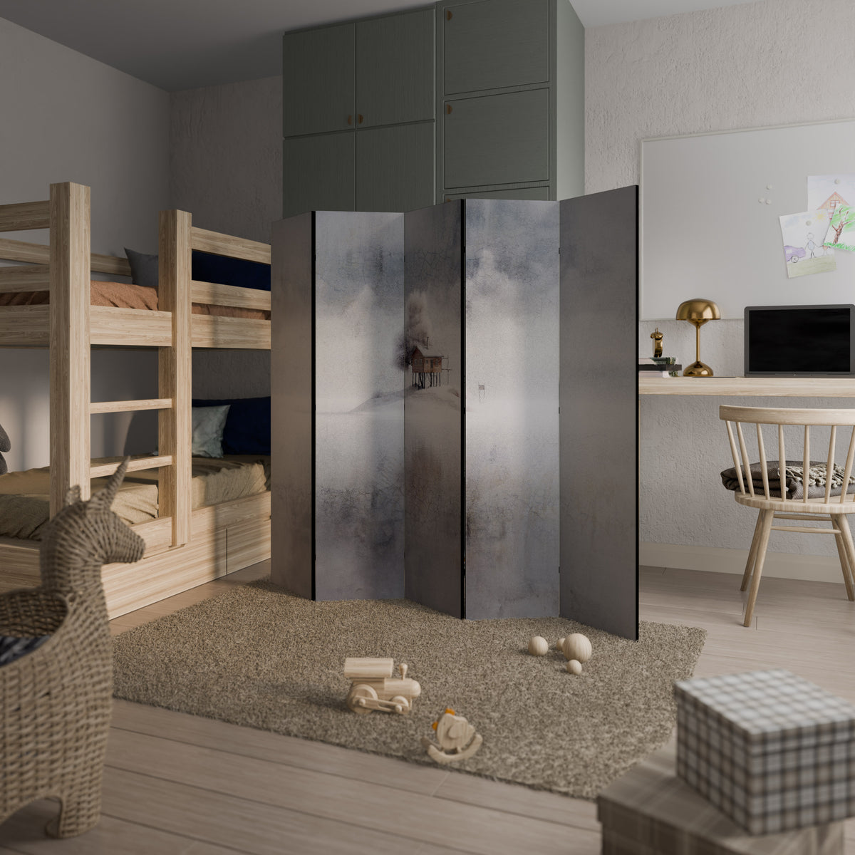 SILENT CABIN 5-Panel Room Divider