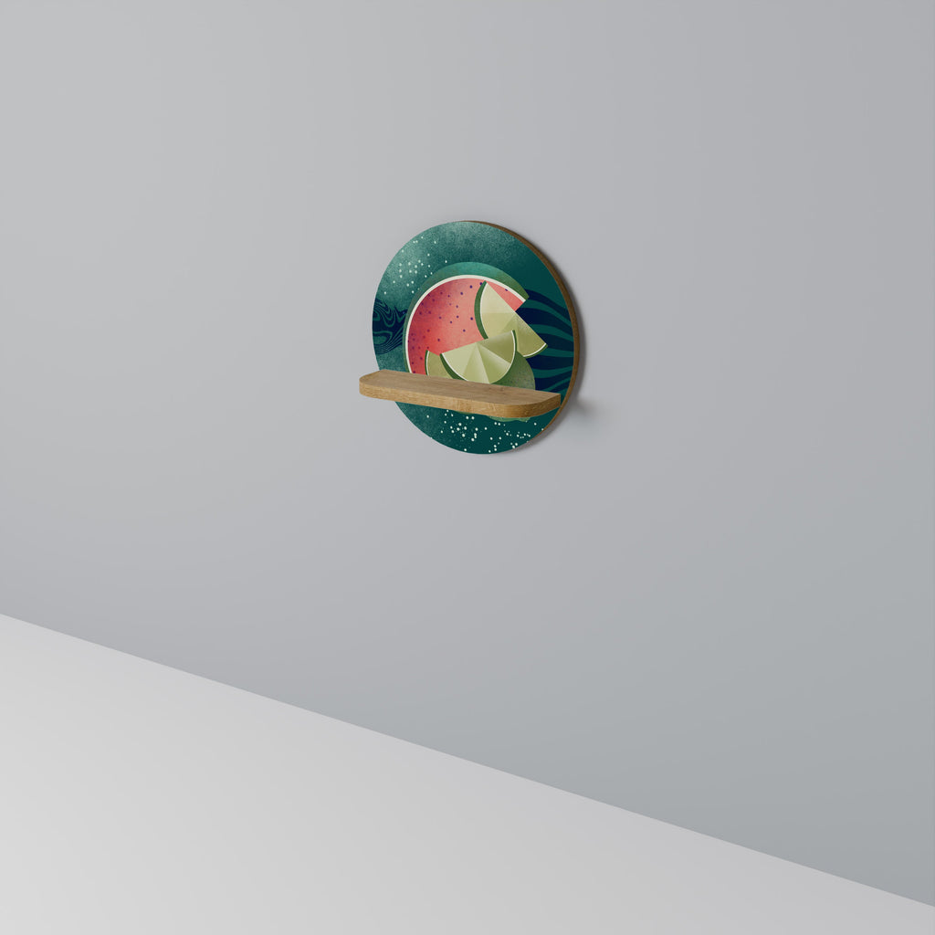 Étagère ronde effet chêne FRUIT POWER