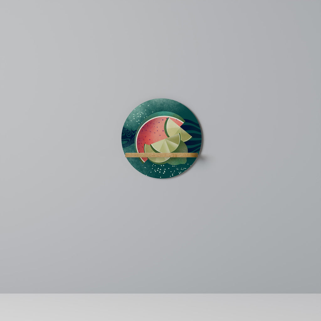 Étagère ronde effet chêne FRUIT POWER