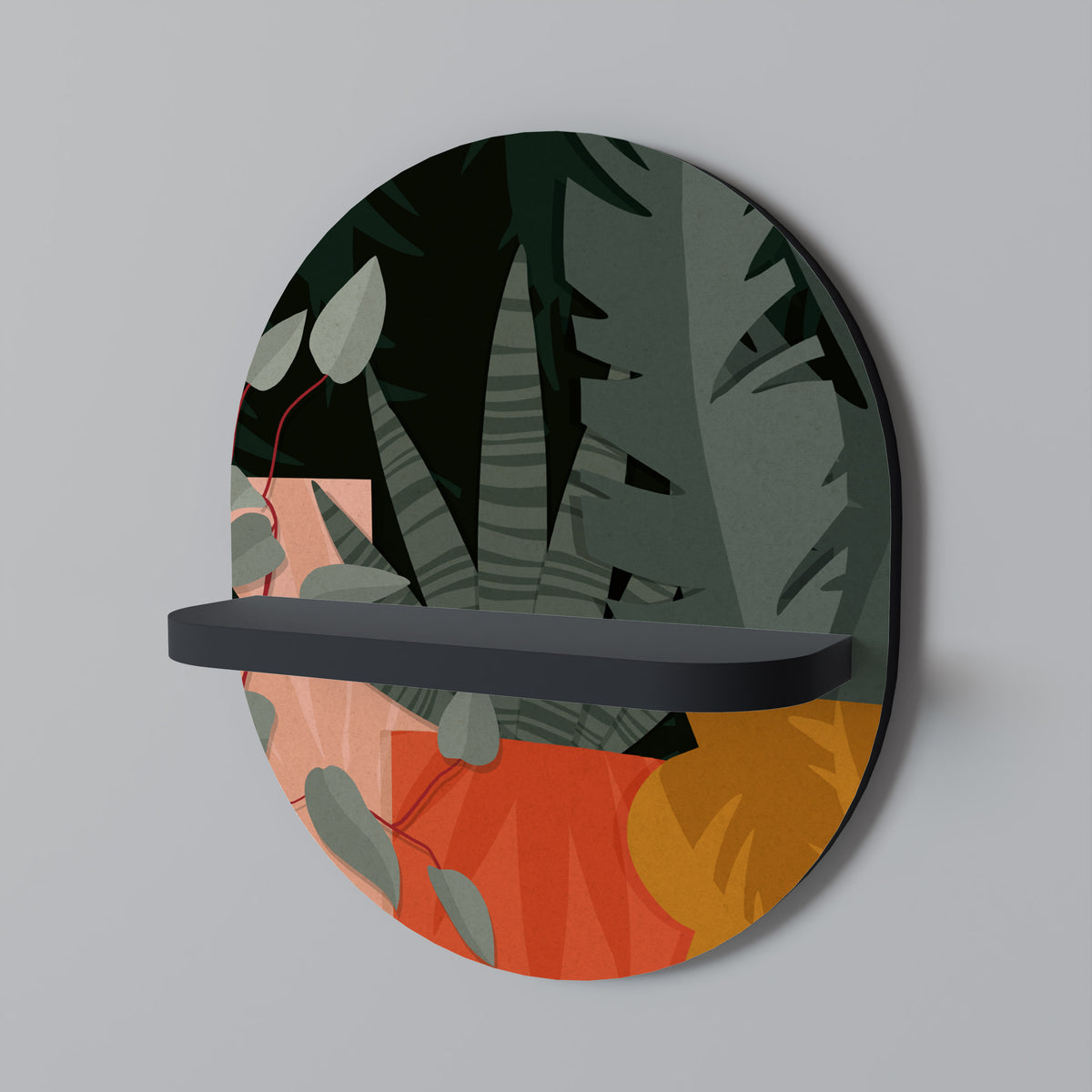 TROPICAL COMPOSITION Art Shelf