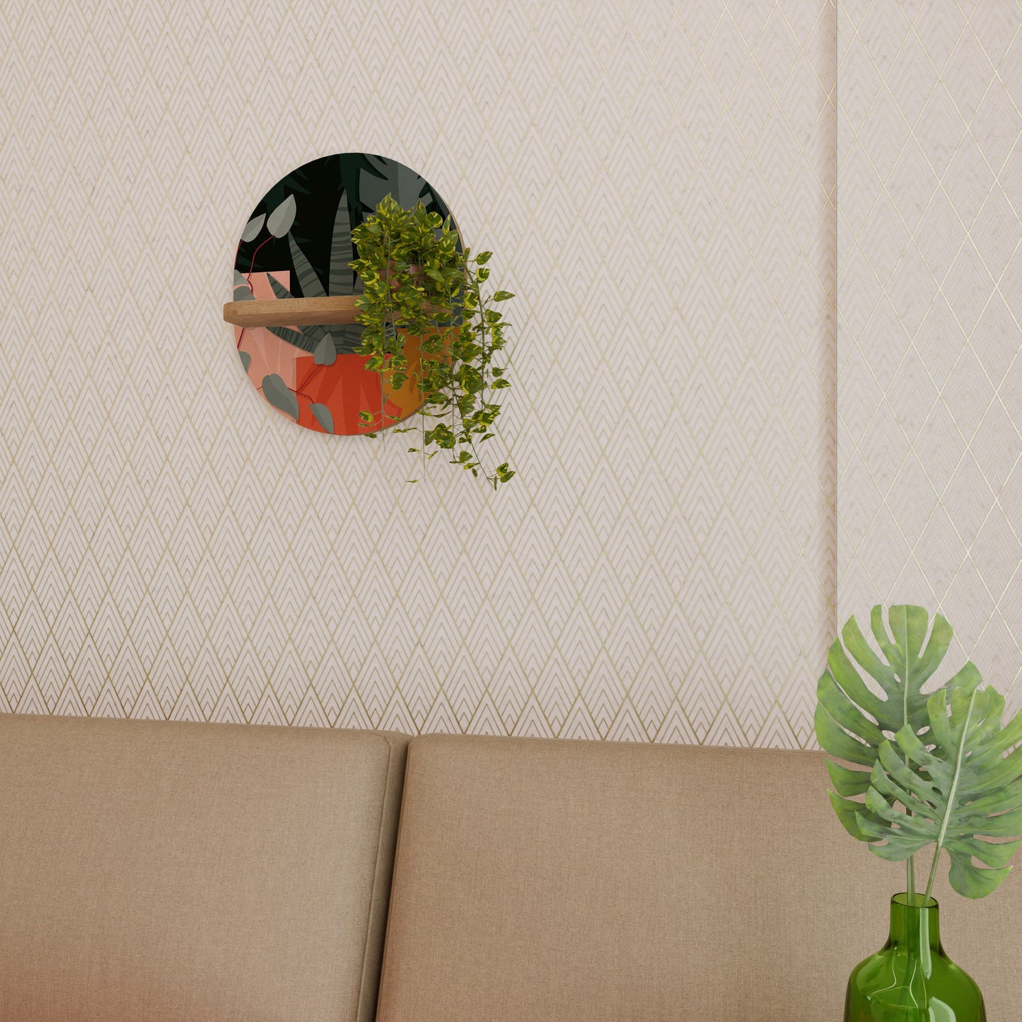 TROPICAL COMPOSITION Art Shelf