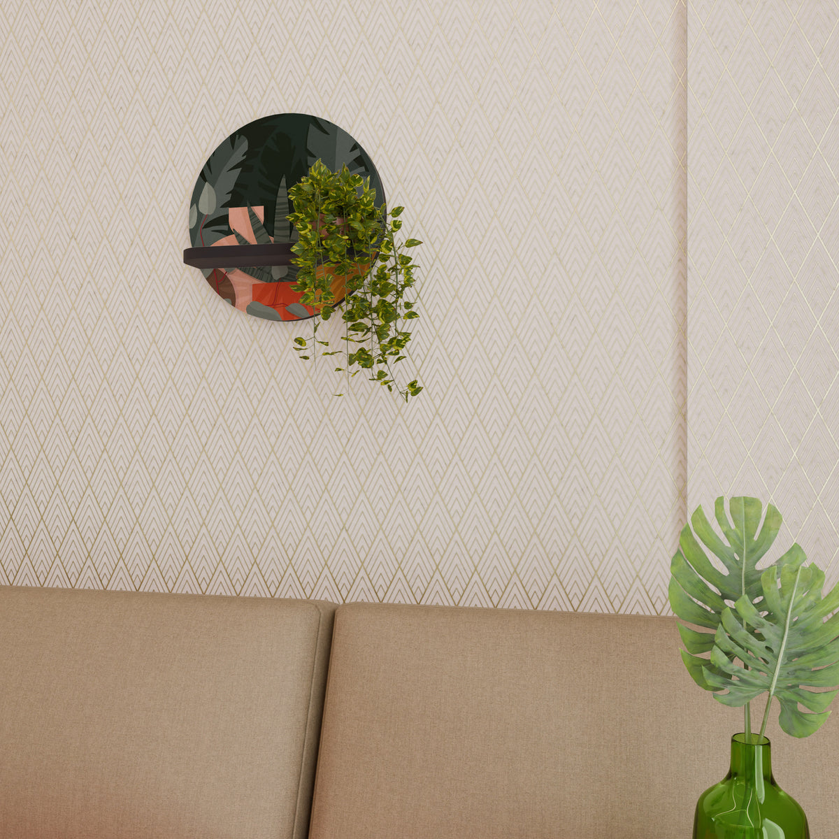 TROPICAL COMPOSITION Art Shelf