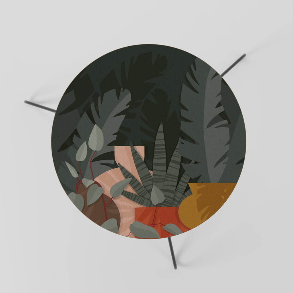 Table basse COMPOSITION TROPICALE 60