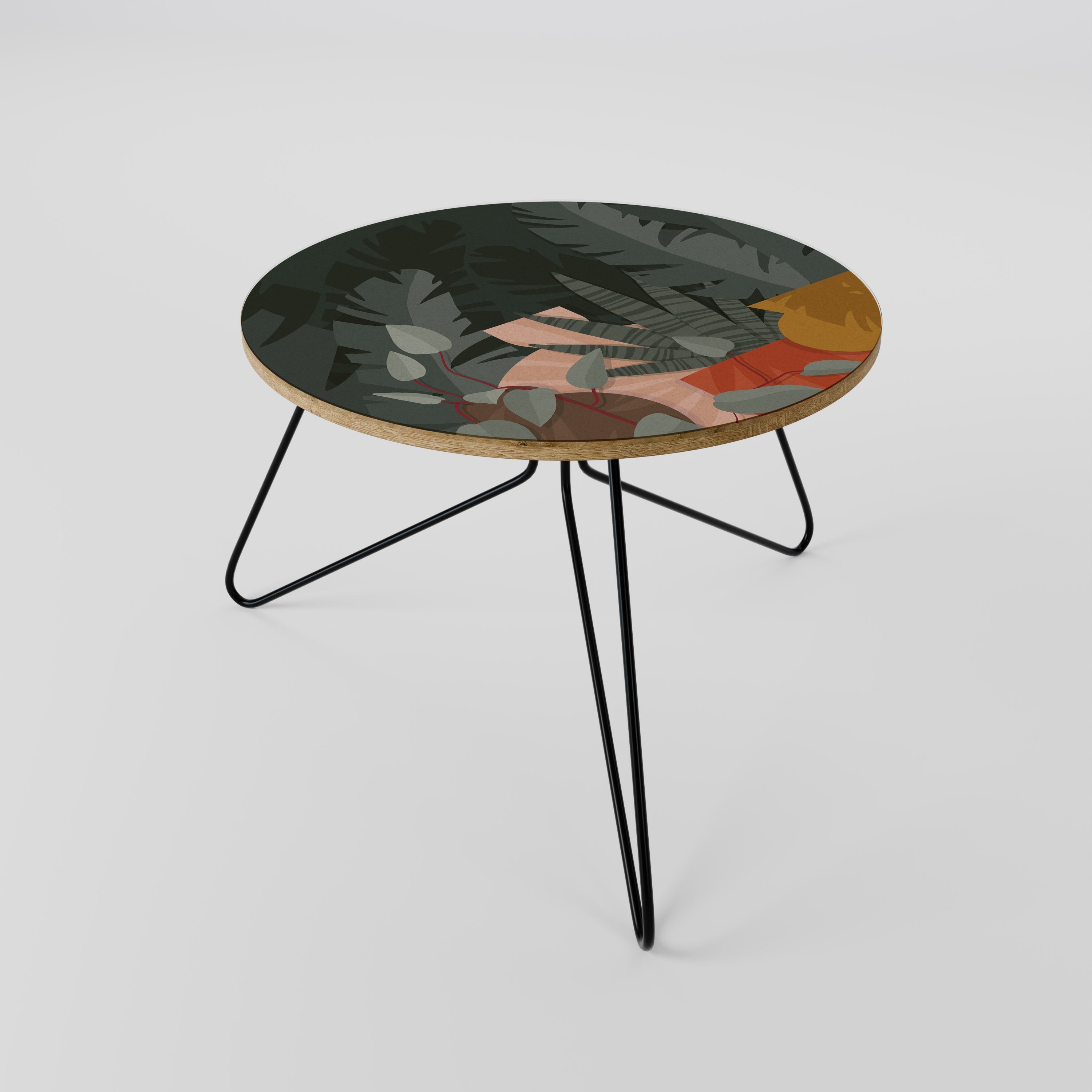 Table basse COMPOSITION TROPICALE 60