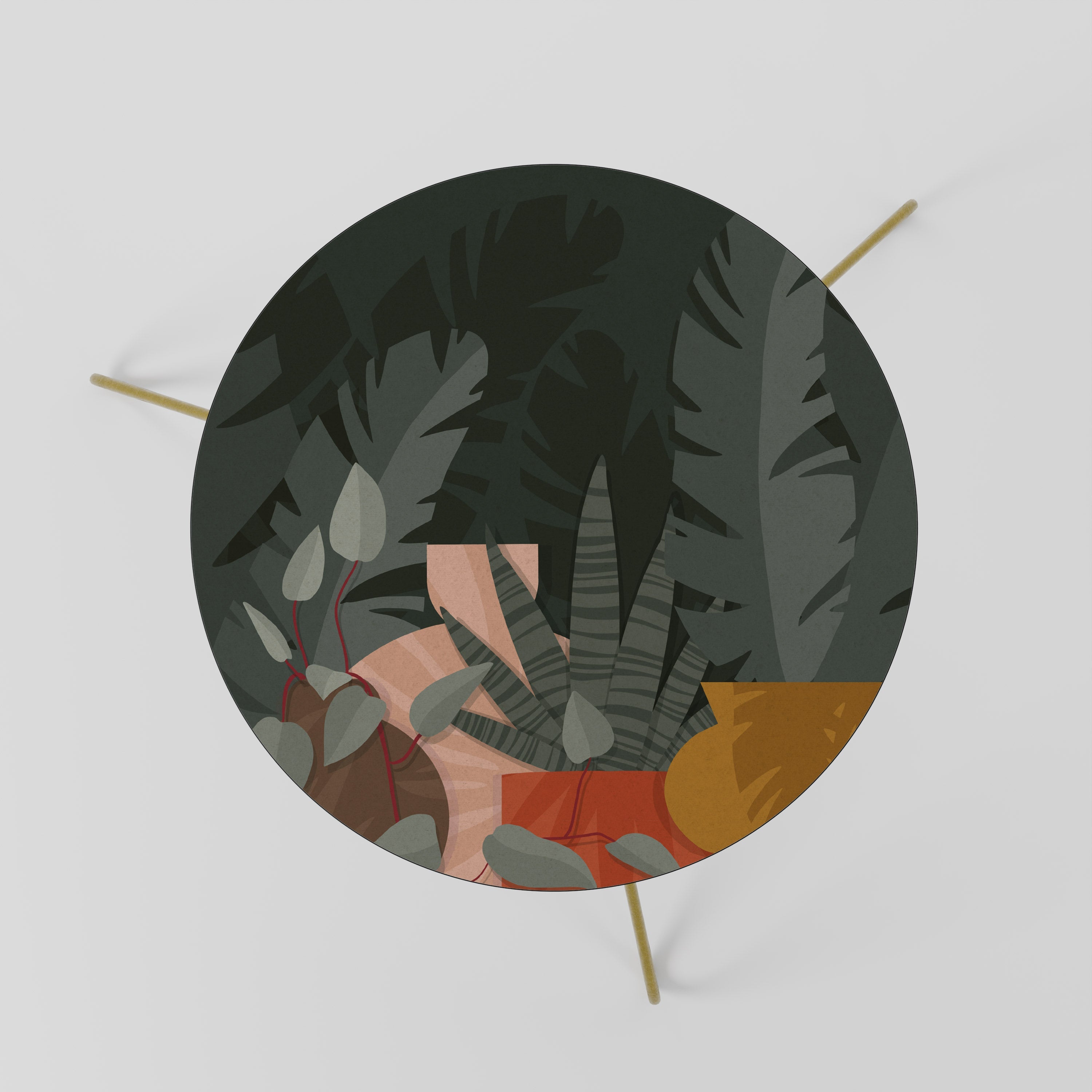 Table basse COMPOSITION TROPICALE 60