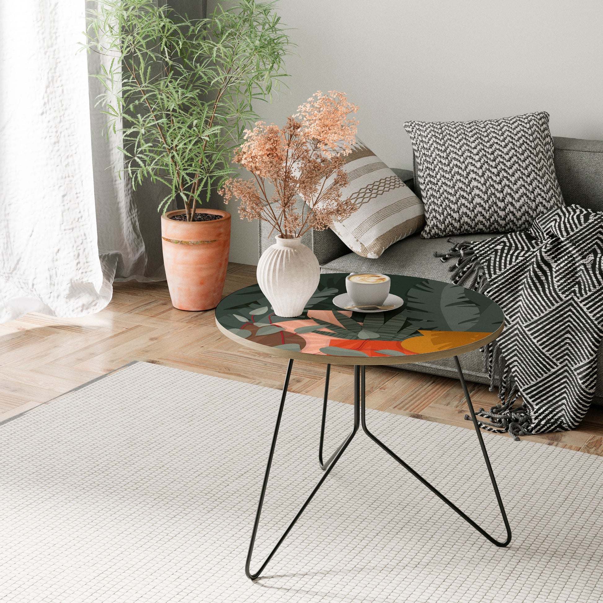 Table basse COMPOSITION TROPICALE 69